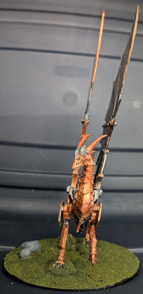 The miniature Wyrmgear from the front.